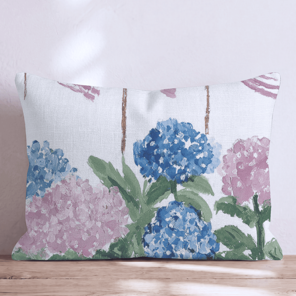 Stars and Hydrangeas Throw Pillow - Hillcroft Home