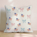 Stars, Stripes, and Bows Throw Pillow - Hillcroft Home