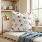 Stars, Stripes, and Bows Throw Pillow - Hillcroft Home