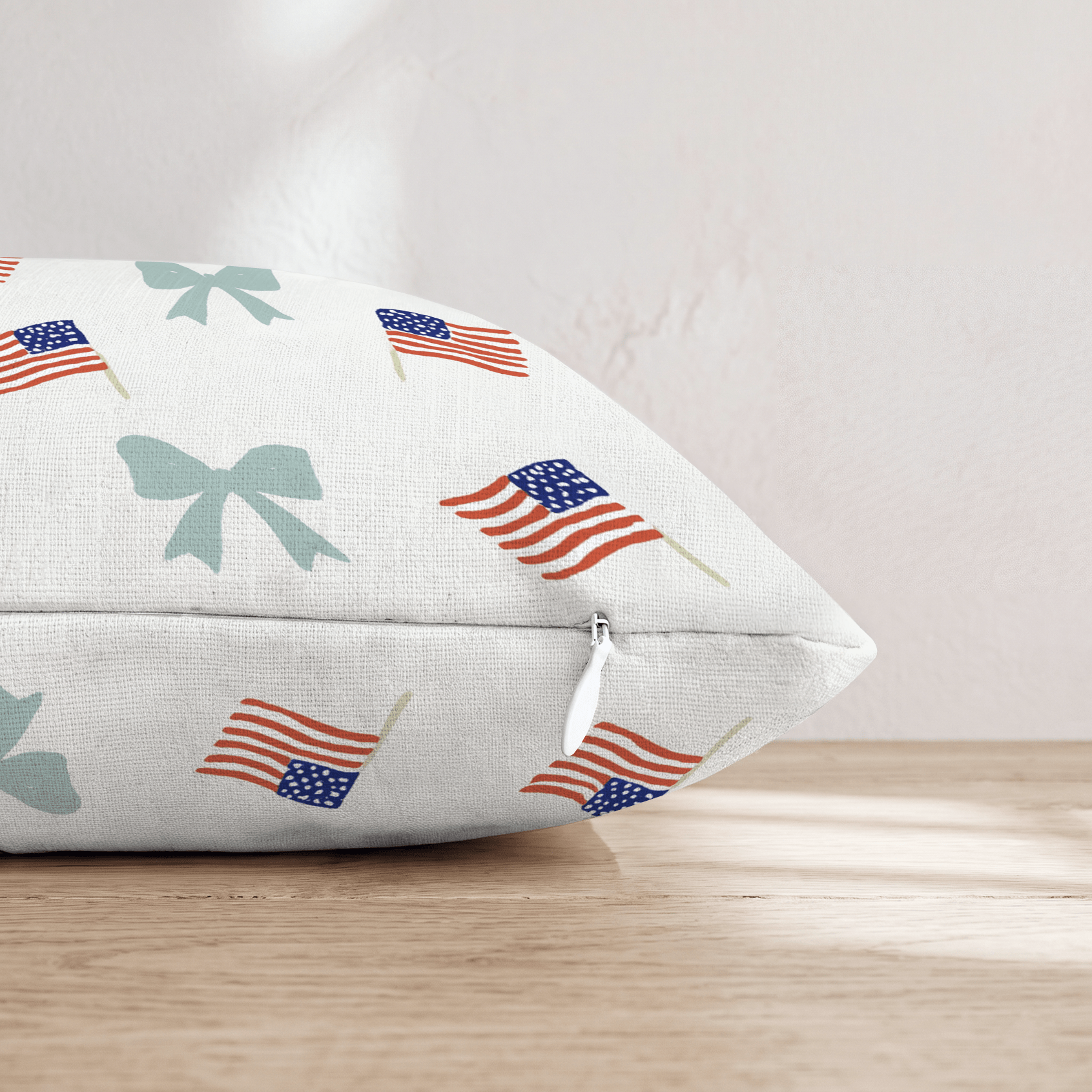 Stars, Stripes, and Bows Throw Pillow - Hillcroft Home