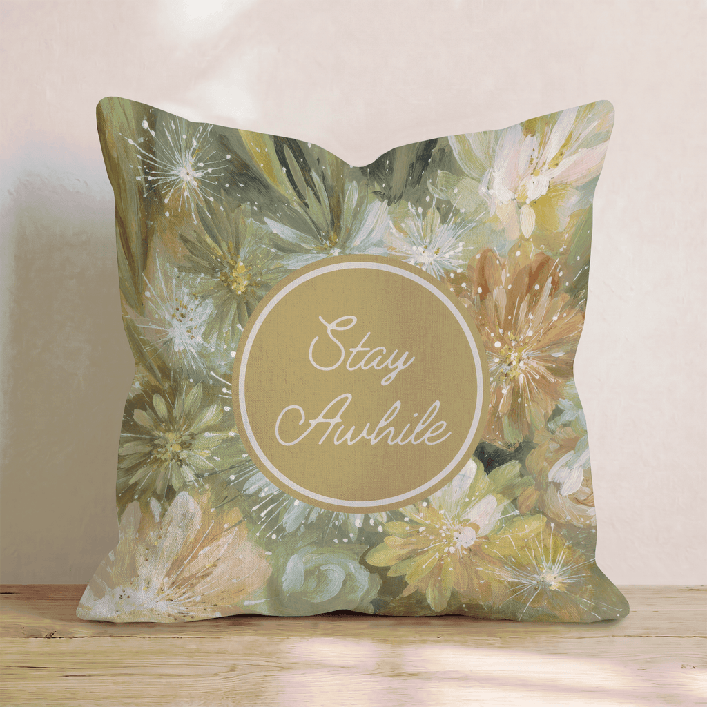 Stay Awhile Throw Pillow - Hillcroft Home