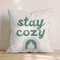 Stay Cozy By the Fire Throw Pillow - Hillcroft Home