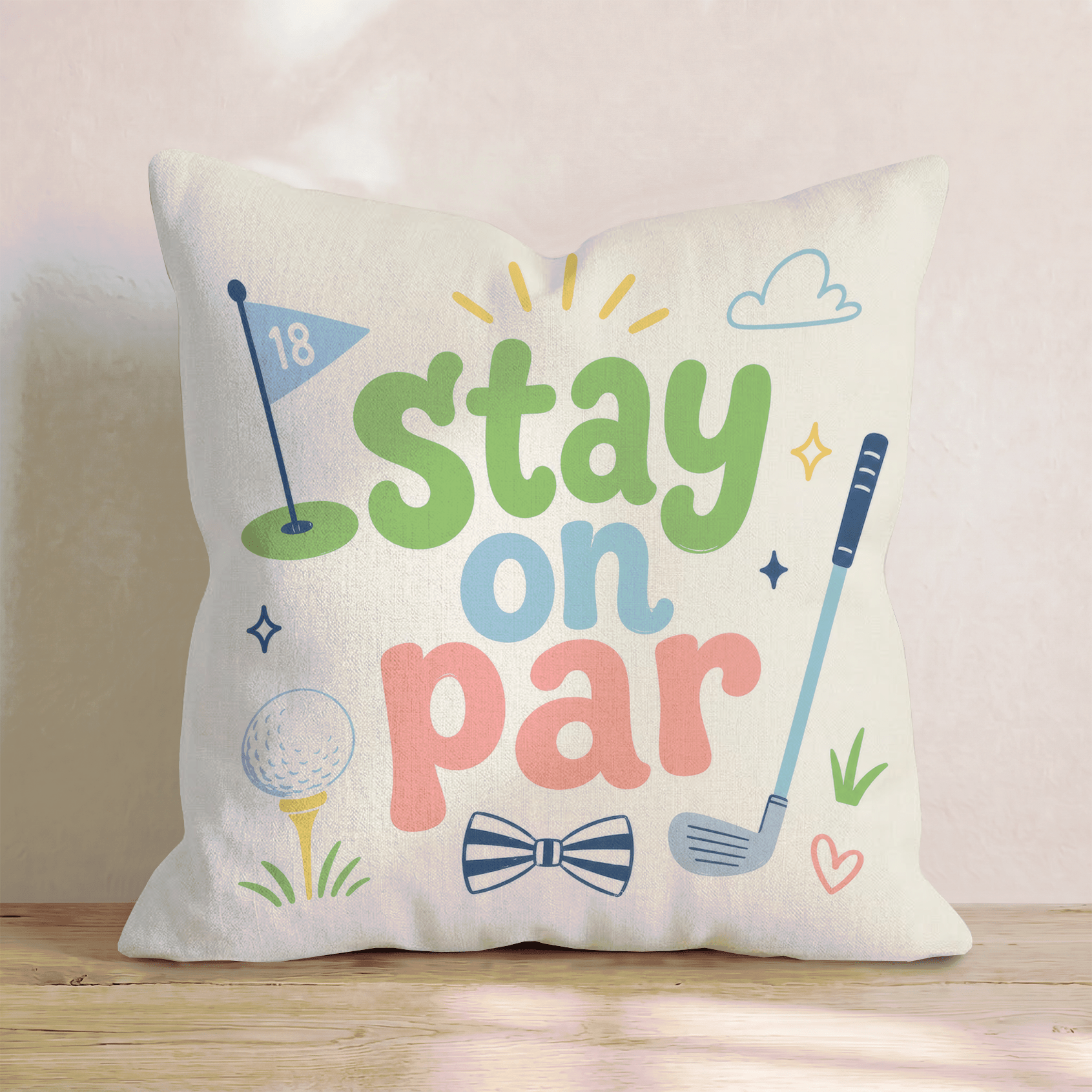 Stay on Par Throw Pillow - Hillcroft Home