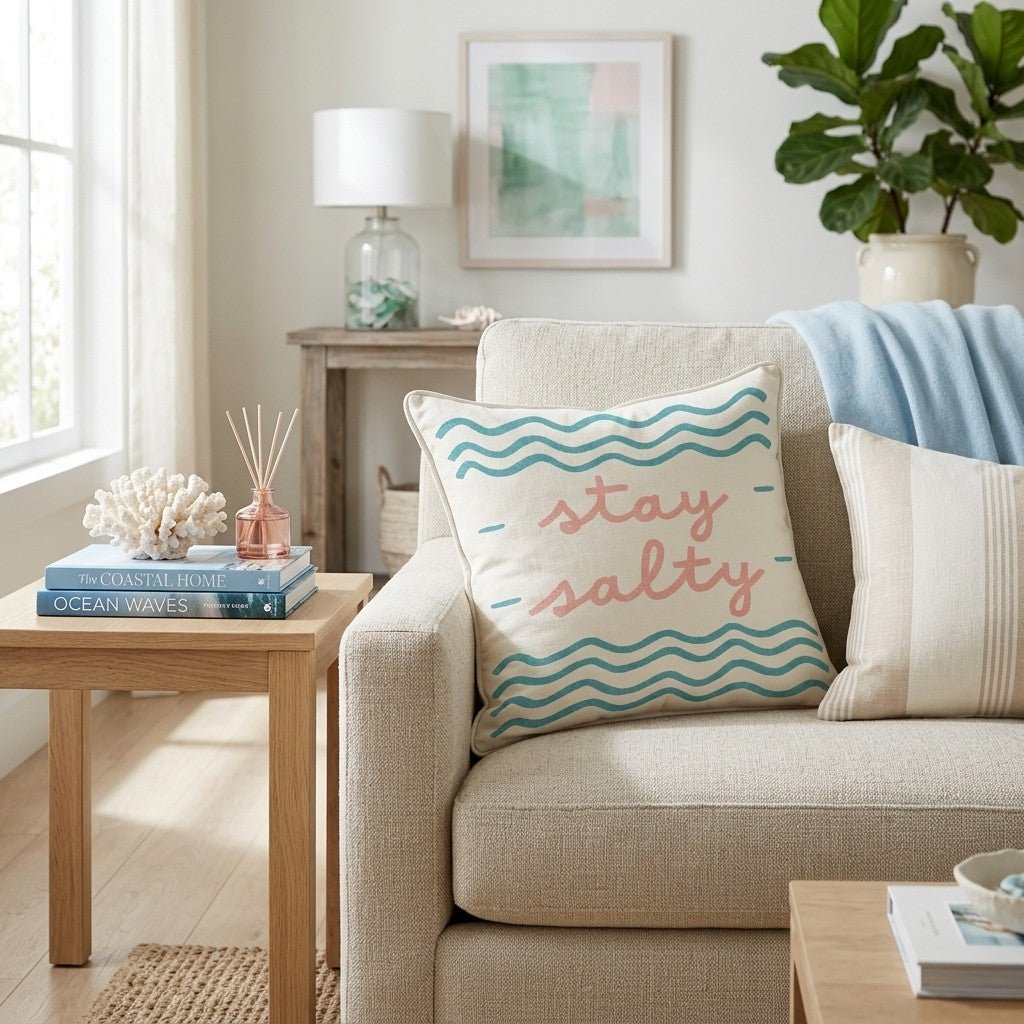 Stay Salty Throw Pillow - Hillcroft Home
