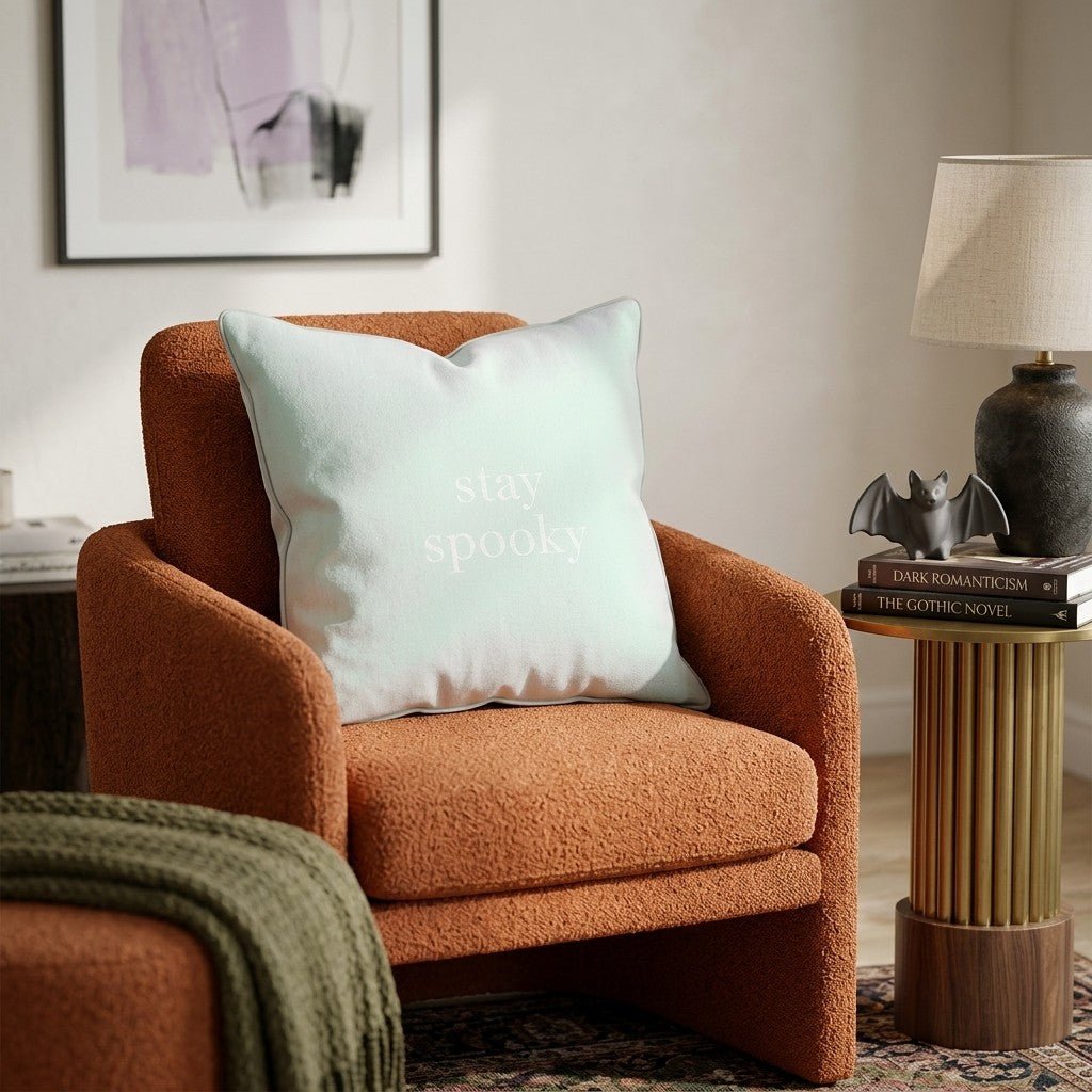 Stay Spooky Linen Throw Pillow - Hillcroft Home