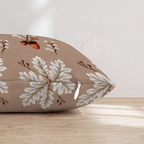 Stitched Acorn & Oak Throw Pillow - Hillcroft Home