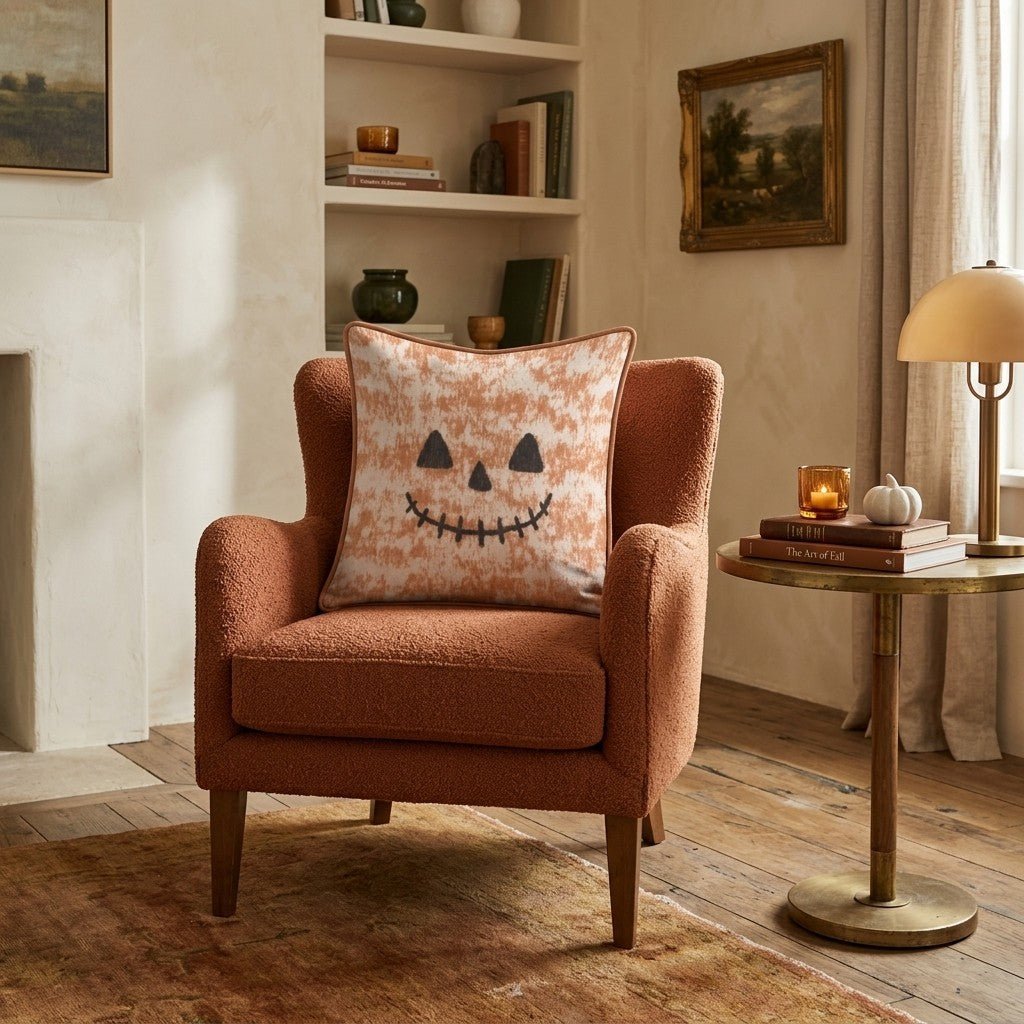 Stitched Smile Throw Pillow - Hillcroft Home