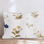 Stitched Wildflowers Throw Pillow - Hillcroft Home