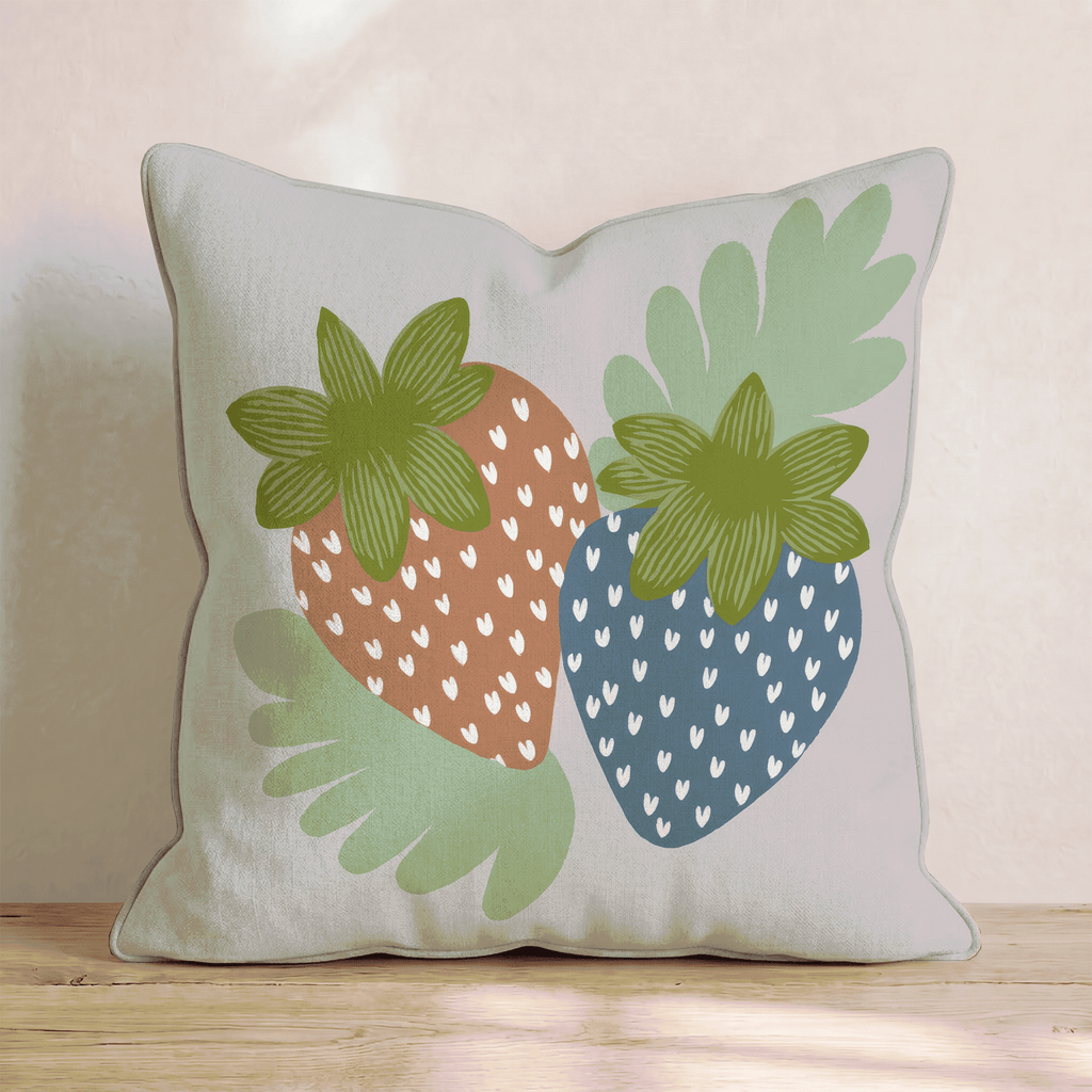 Strawberry Summers Throw Pillow - Hillcroft Home