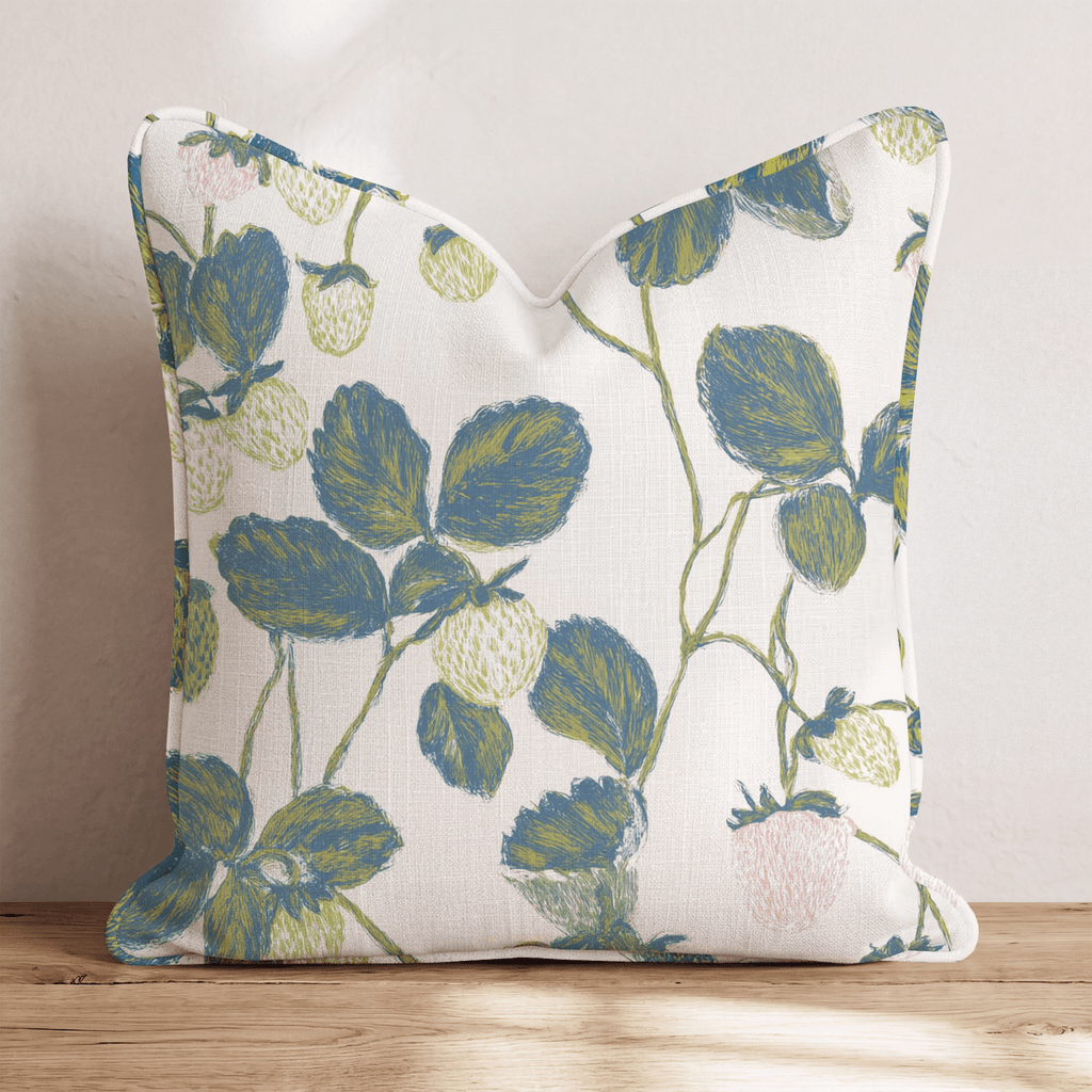 Strawberry Vineyard Throw Pillow - Hillcroft Home