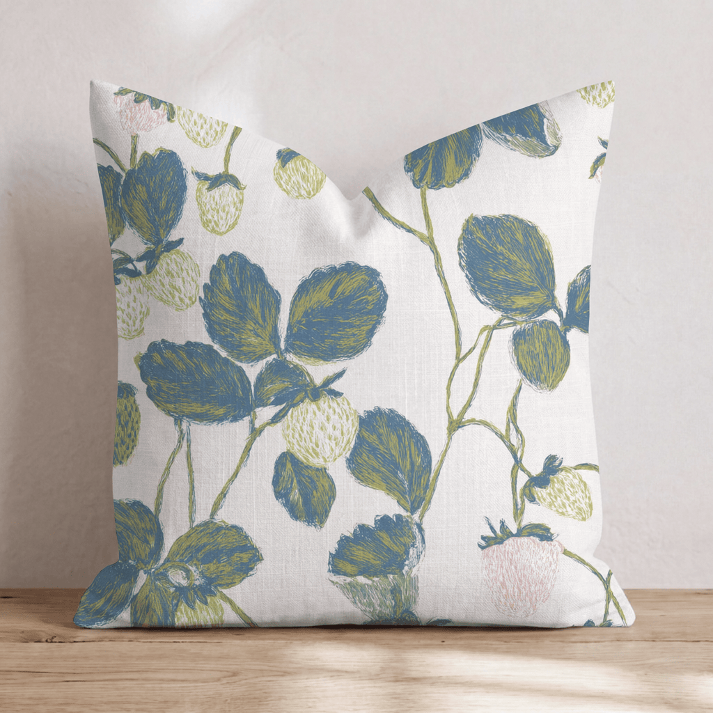 Strawberry Vineyard Throw Pillow - Hillcroft Home