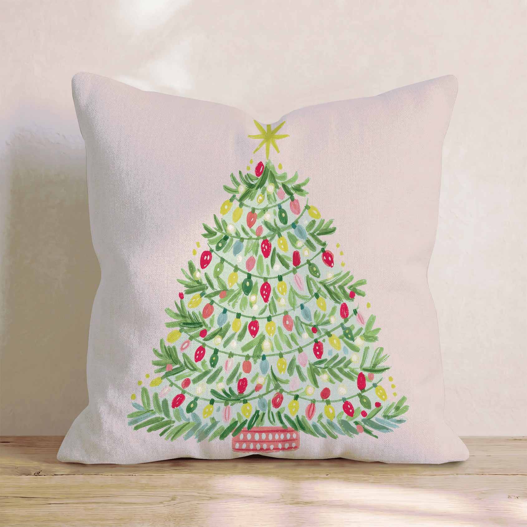 String Light Pine Throw Pillow - Hillcroft Home