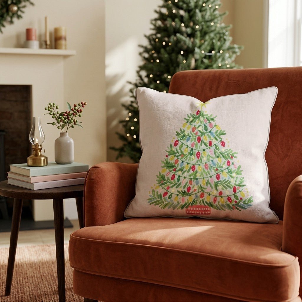 String Light Pine Throw Pillow - Hillcroft Home