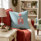 Striped Nutcracker Throw Pillow throw pillow - Hillcroft Home