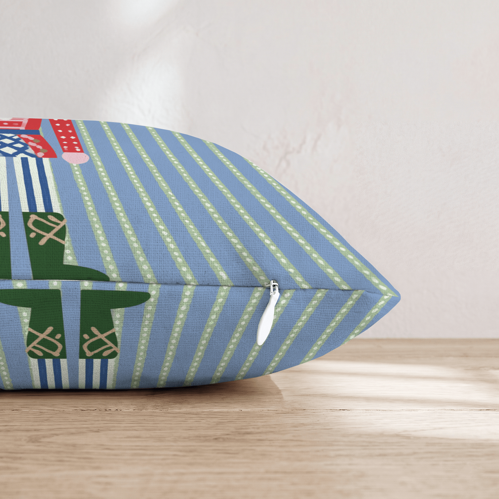 Striped Nutcracker Throw Pillow - Hillcroft Home