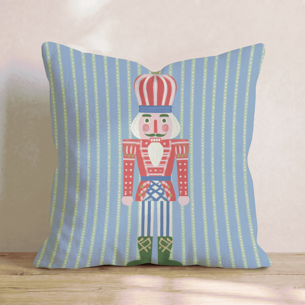 Striped Nutcracker Throw Pillow - Hillcroft Home