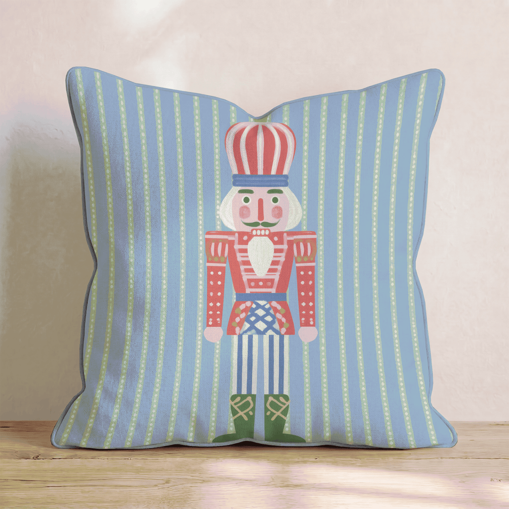 Striped Nutcracker Throw Pillow - Hillcroft Home