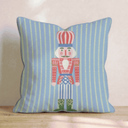 Striped Nutcracker Throw Pillow - Hillcroft Home