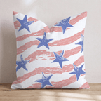 Stripes and Stars Throw Pillow - Hillcroft Home
