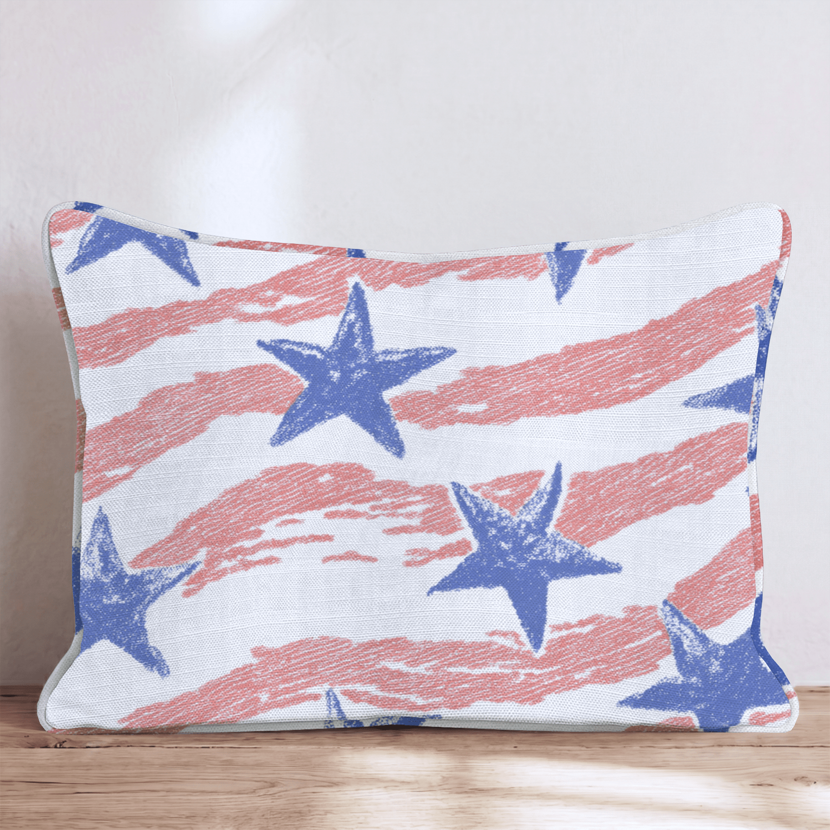 Stripes and Stars Throw Pillow - Hillcroft Home