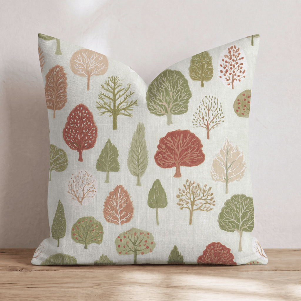 Strolling the Orchard Throw Pillow - Hillcroft Home