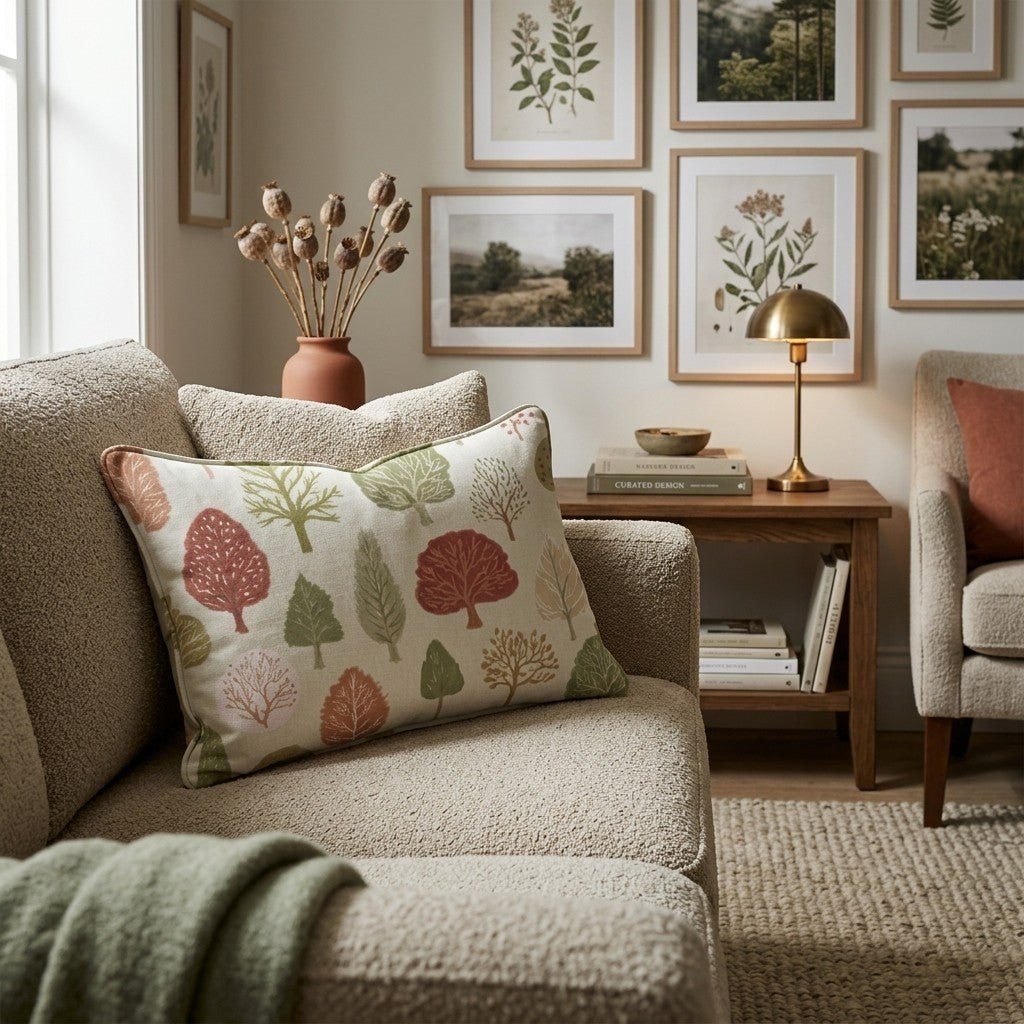 Strolling the Orchard Throw Pillow - Hillcroft Home