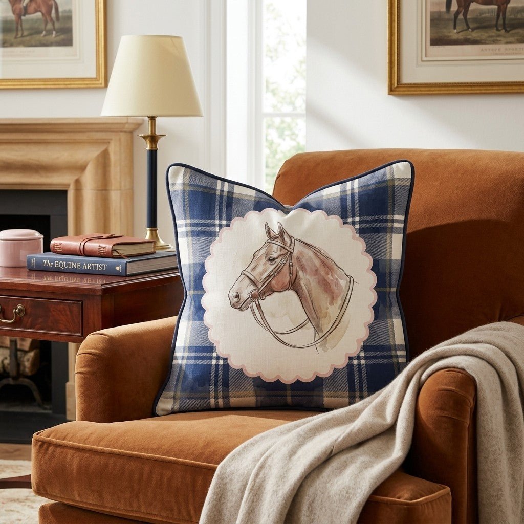 Stylish Stallion Throw Pillow - Hillcroft Home