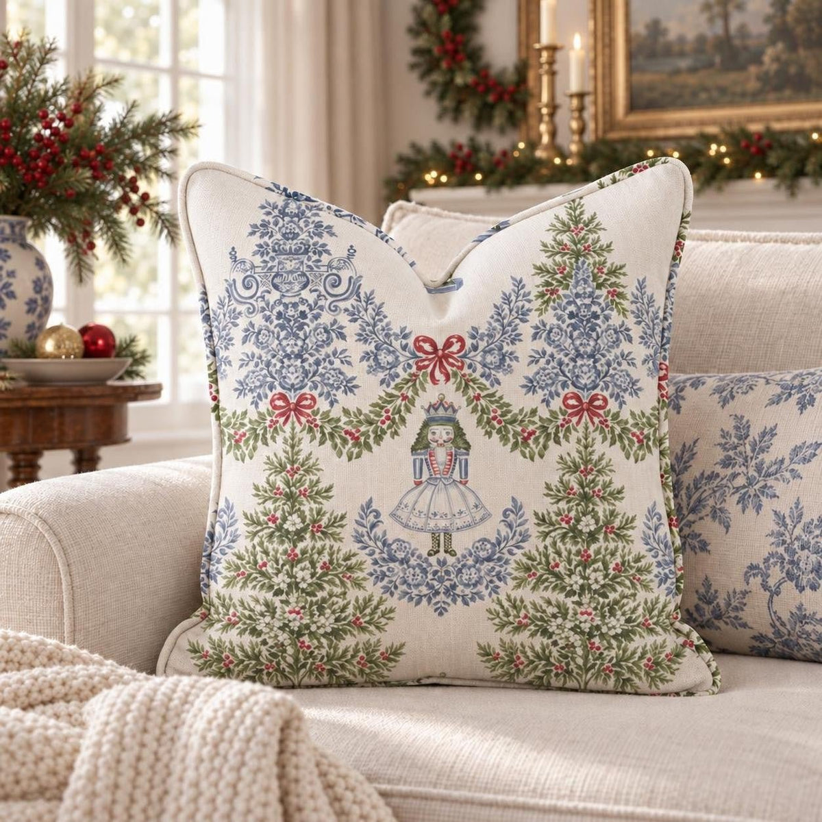 Sugar Plum Soiree Throw Pillow throw pillow - Hillcroft Home