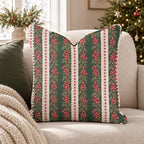 Sugarplum Garland Throw Pillow throw pillow - Hillcroft Home