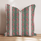 Sugarplum Garland Throw Pillow throw pillow - Hillcroft Home
