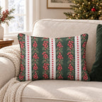 Sugarplum Garland Throw Pillow throw pillow - Hillcroft Home