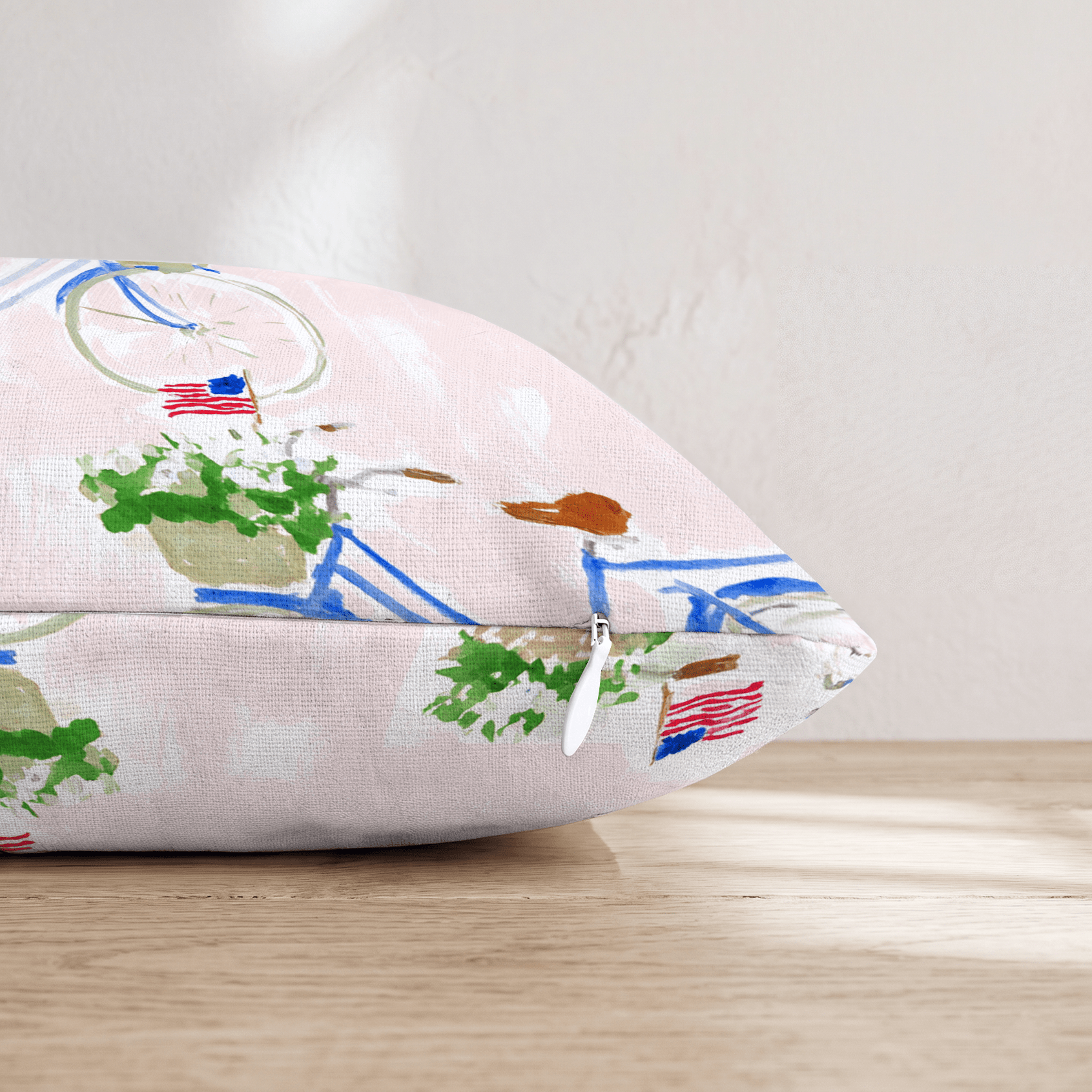 Summer Bike Ride Throw Pillow - Hillcroft Home