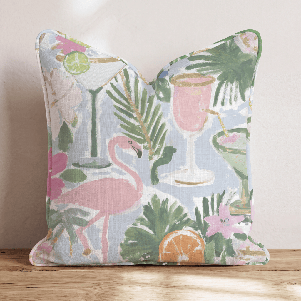 Summer Drinks Throw Pillow - Hillcroft Home