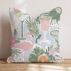 Summer Drinks Throw Pillow - Hillcroft Home