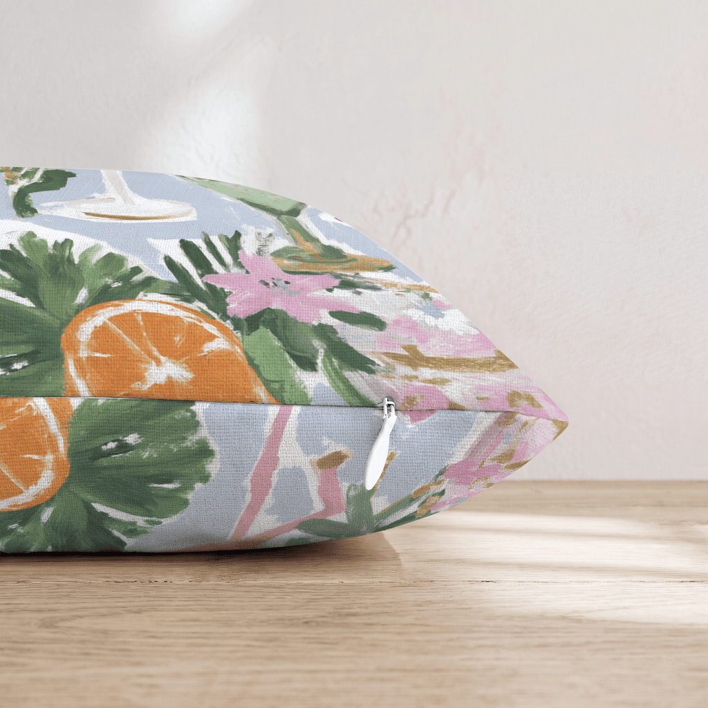 Summer Drinks Throw Pillow - Hillcroft Home