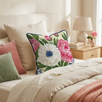 Summer Florals Throw Pillow - Hillcroft Home