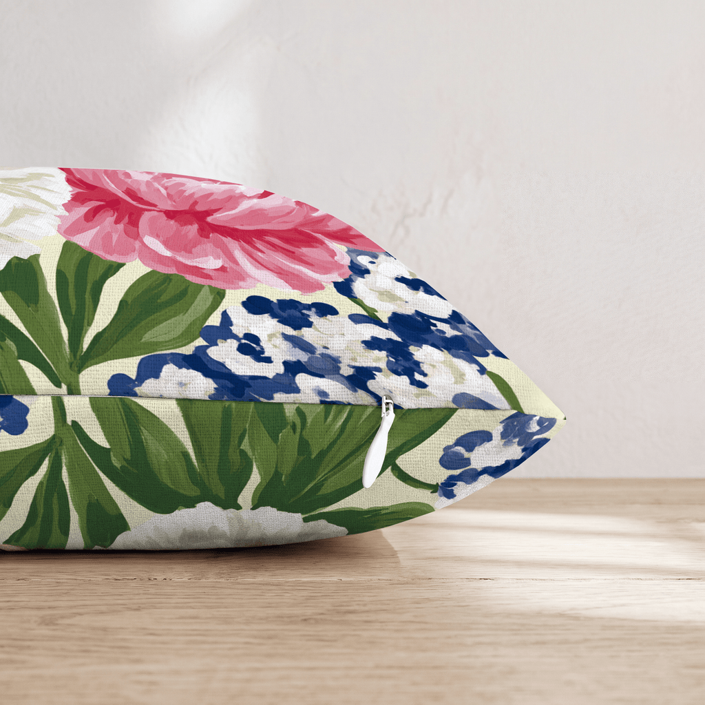 Summer Florals Throw Pillow - Hillcroft Home