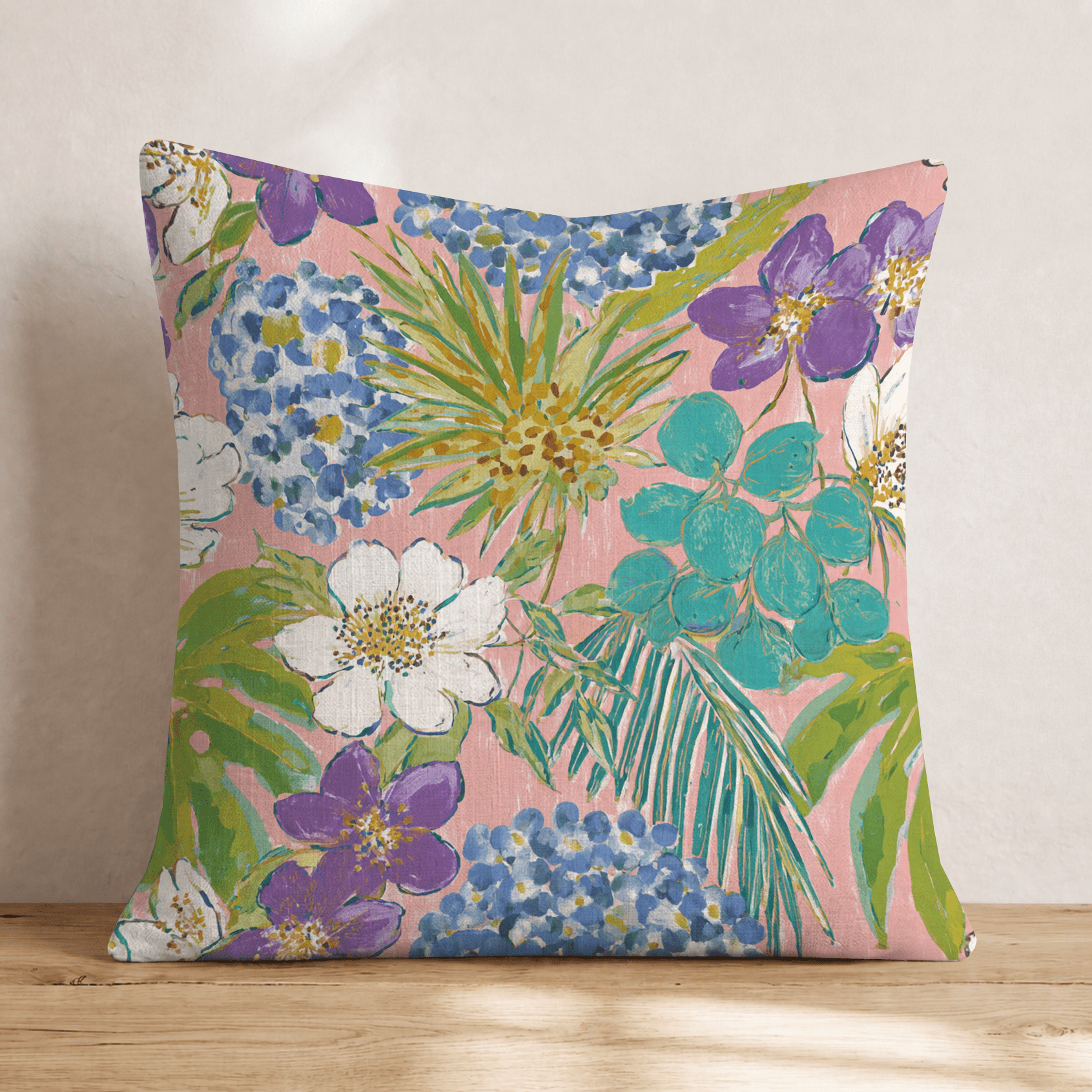 Summer Picnic Florals Throw Pillow - Hillcroft Home