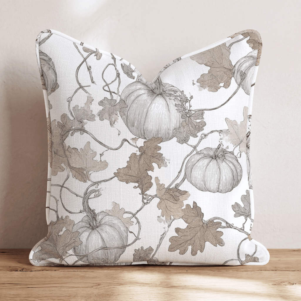 Sun Bleached Pumpkins Throw Pillow - Hillcroft Home