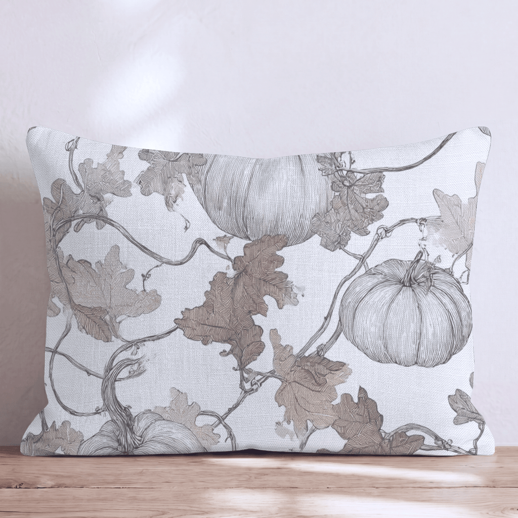 Sun Bleached Pumpkins Throw Pillow - Hillcroft Home