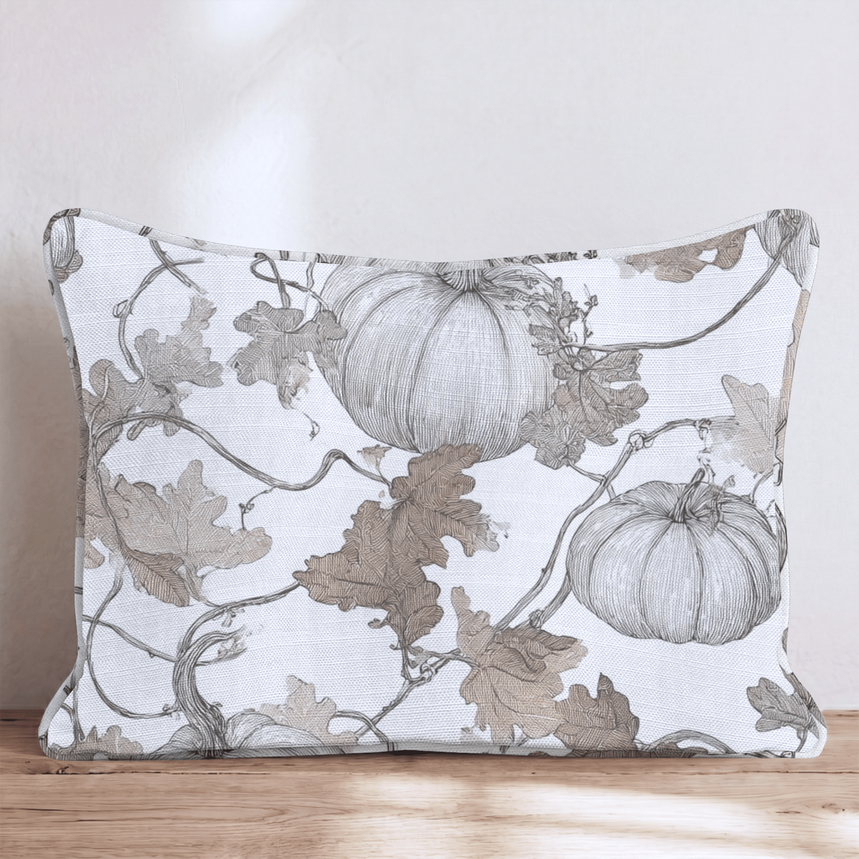 Sun Bleached Pumpkins Throw Pillow - Hillcroft Home