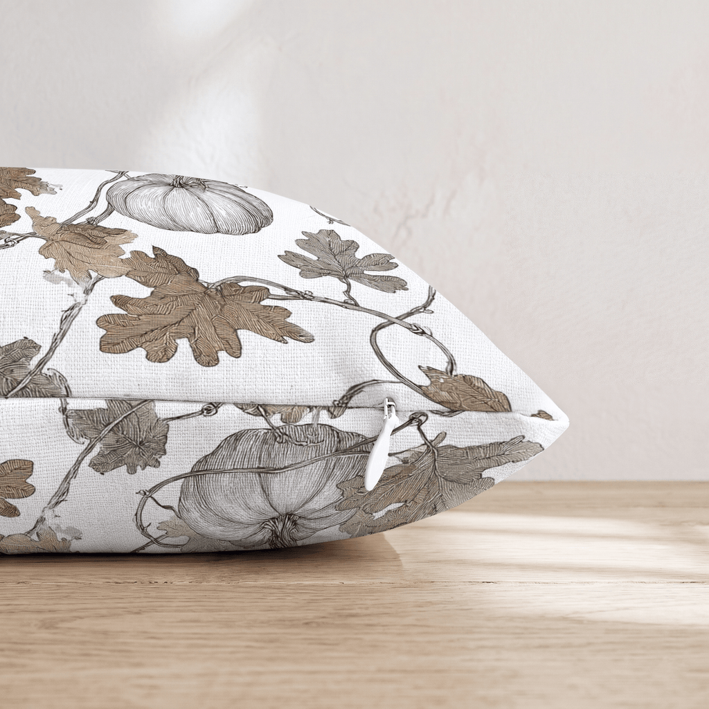 Sun Bleached Pumpkins Throw Pillow - Hillcroft Home