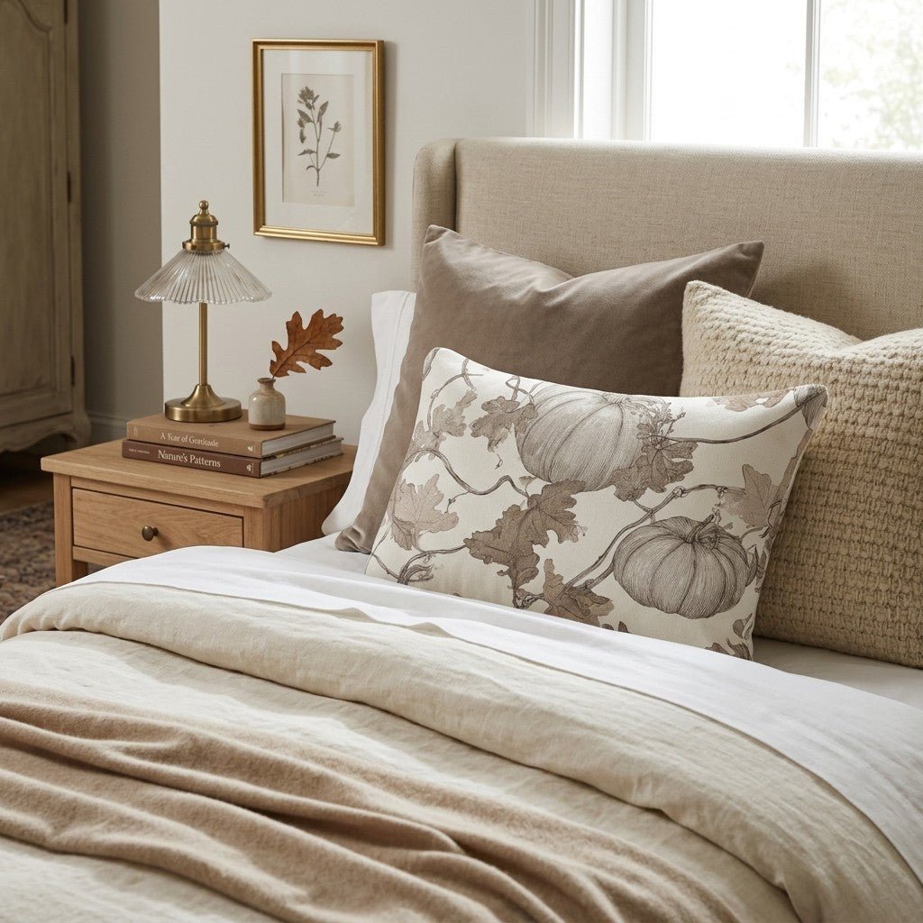 Sun Bleached Pumpkins Throw Pillow - Hillcroft Home