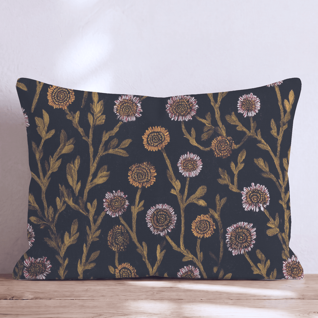 Sunflowers in the Dark Throw Pillow - Hillcroft Home
