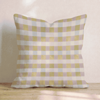 Sunset Woven Check Throw Pillow - Hillcroft Home