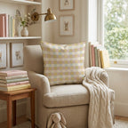 Sunset Woven Check Throw Pillow - Hillcroft Home