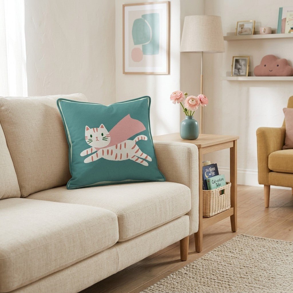 Super Tabby Throw Pillow - Hillcroft Home