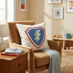 Superhero Emblem Throw Pillow - Hillcroft Home