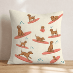 Surf_s Up Vizsla Throw Pillow - Hillcroft Home
