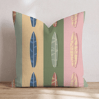 Surfboard Stripe Repeat Throw Pillow - Hillcroft Home